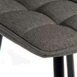 Bedford Grey Upholstered Bar Stool seat Detail
