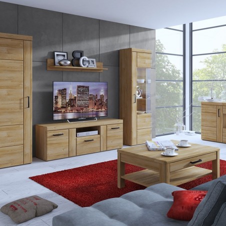 Skipton Large TV Cabinet in grandson oak colour, room shot