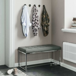 Ibarra PU Leather and Chrome Dining Bench Mood Shot