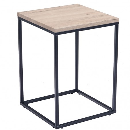 Louise Industrial Style Side Table - Ash Top