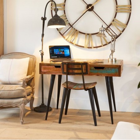 Malvan reclaimed wood laptop desk / dressing table 2