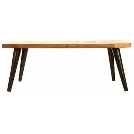 Malvan reclaimed wood coffee table . Side View