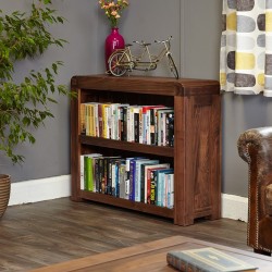 Salento small walnut bookcase side