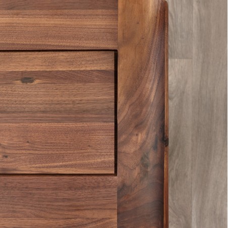 Salento Walnut Two Drawer Filing Cabinet Wood detail