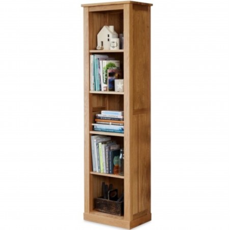 Teramo Narrow Oak Bookcase