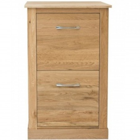 Teramo Oak Two Drawer Filing Cabinet