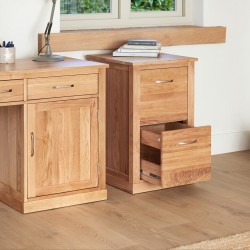 Teramo Oak Two Drawer Filing Cabinet drawer