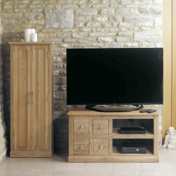 teramo oak four drawer tv cabinet front