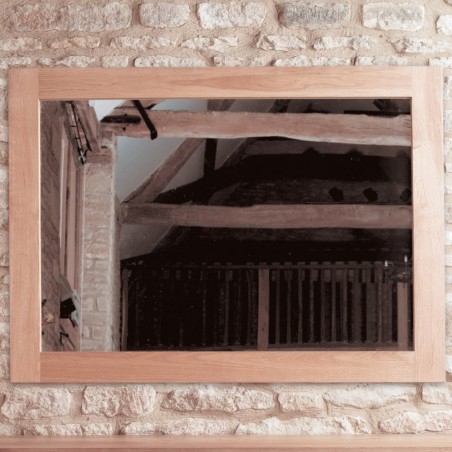 Teramo Medium Thick Frame Oak Wall Mirror 2