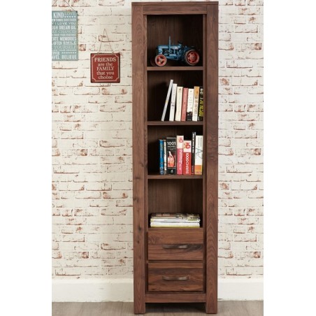 Tall And Narrow Walnut Bookcase Panaro