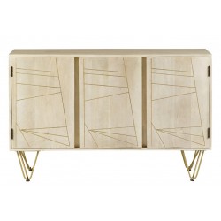 Tanda Light Gold Large Sideboard, front view