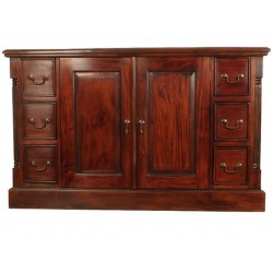 Forenza Large Cupboard Solid Mahogany Sideboard Closed