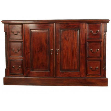 Forenza Large Cupboard Solid Mahogany Sideboard Closed