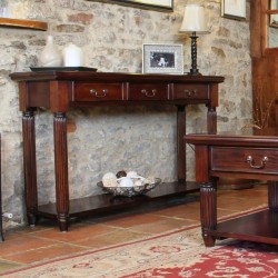 Forenza 3 Drawer Mahogany Console Table