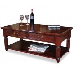 Forenza Multi Drawer Coffee Table. White Background