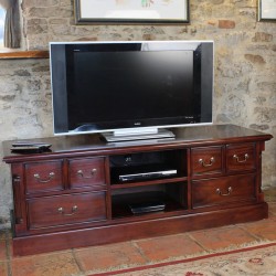 Forenza Widescreen Mahogany 6 Drawer TV Stand