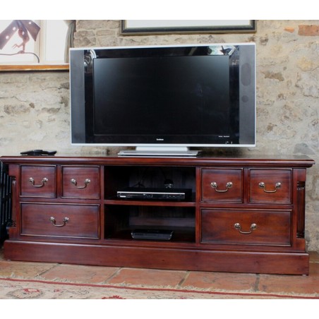 Forenza Widescreen Mahogany 6 Drawer Television Cabinet