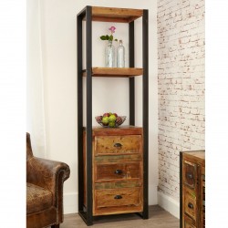 Akola Three Drawer Wood Bookcase