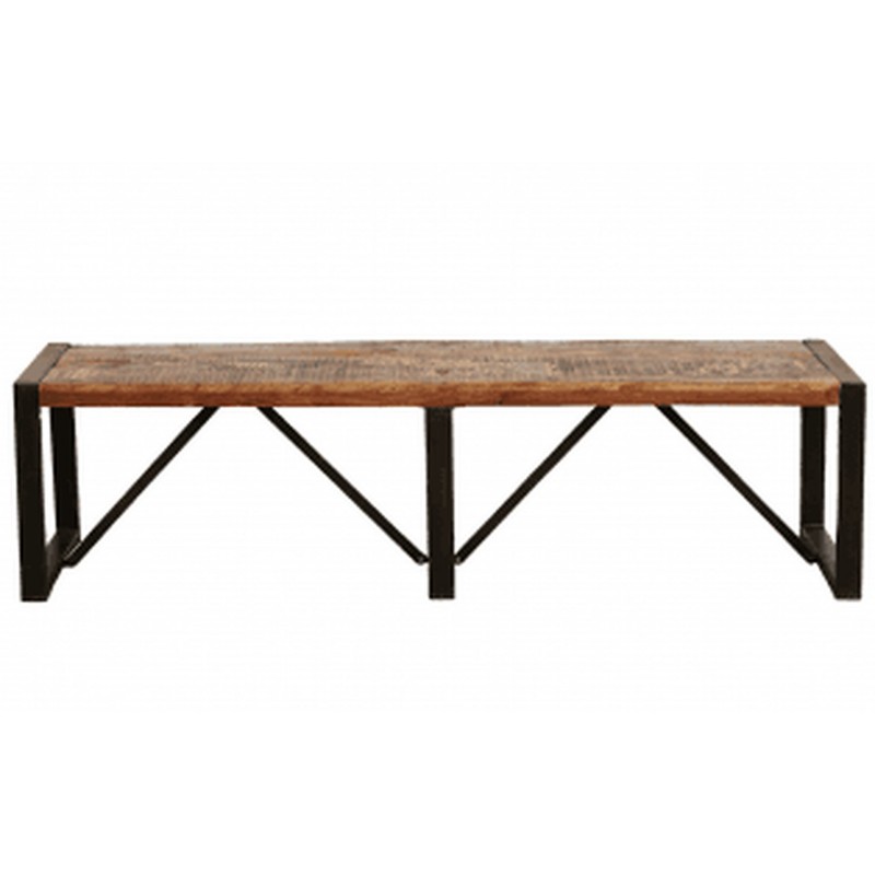 An image of Akola Large Reclaimed Wood Dining Bench