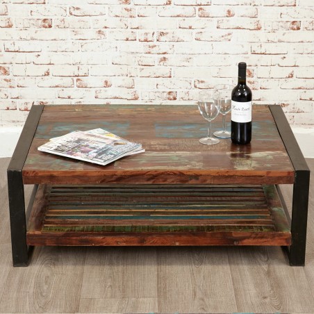 Akola Rectangular Salvaged Timber Coffee Table