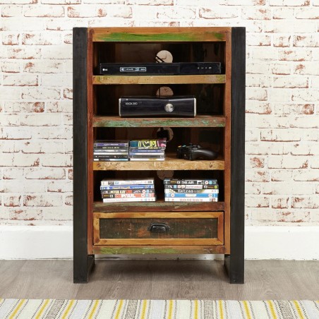 Akola Shelf Reclaimed Timber Entertainment Storage Shelf