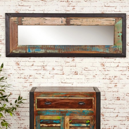 Akola Medium Reclaimed Wood Wall Mirror