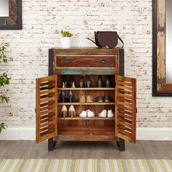 Akola Reclaimed Wood Shoe Storage Cabinet