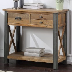 Urban Elegance Reclaimed Small Console Table Closed Mood Shot