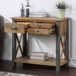 Urban Elegance Reclaimed Small Console Table Open Mood Shot