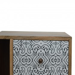 Artea Porcelain Pattern Mini Cabinet - Pattern Detail