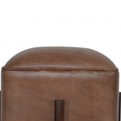 Orlando Leather Occasional Stool - Seat Detail