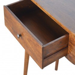 Small Rounded Console Table - Open Drawer Detail