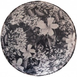 Heligan Floral Print Footstool - Top View