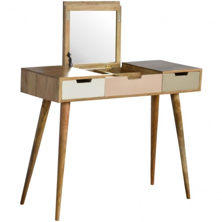 Yasuni Dressing Table with Foldable Mirror Up