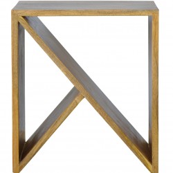 District Geometric Library Side Table - Front View