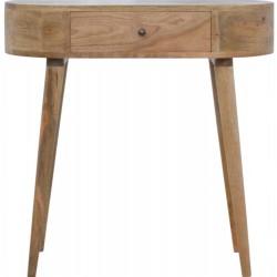 Chester Small Rounded Console Table - Oak Front View