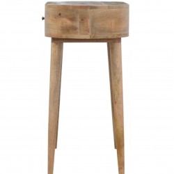 Chester Small Rounded Console Table - Oak Side View