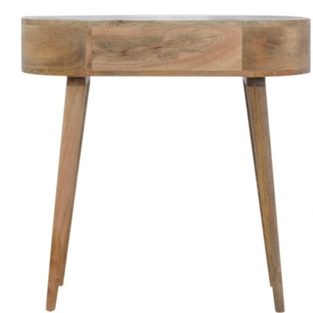 Chester Small Rounded Console Table - Oak Rear View