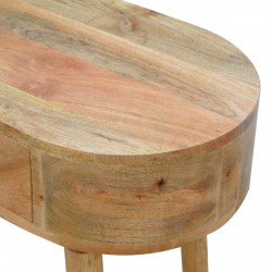 Chester Small Rounded Console Table - Oak Top Detail