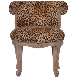 Brochere Leopard Print Studded Chair - Front View