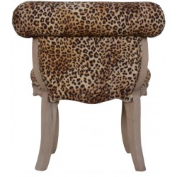 Brochere Leopard Print Studded Chair - Rear View