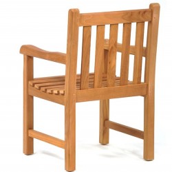 Berkeley Teak Garden Arm Chair Angled Rear View