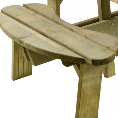 Halwill 8 Seater Round Picnic Table Seat Detail
