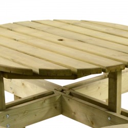 Halwill 8 Seater Round Picnic Table  Detail