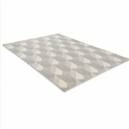 Lagos In-&Outdoor Rug, Grey Angle View