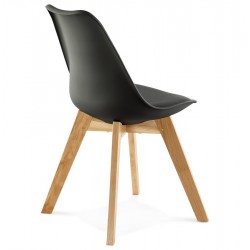 Vaskos Dining Chair Black Back Angle