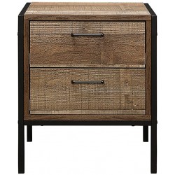 Camden Urban 2 Drawer Bedside Cabinet Front View