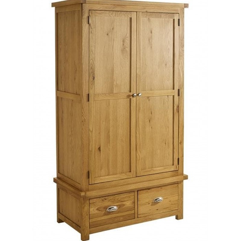 Coleby 2 Door 2 Drawer Wardrobe, angle view