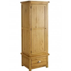Coleby 1 Door 1 Drawer Wardrobe, angle view