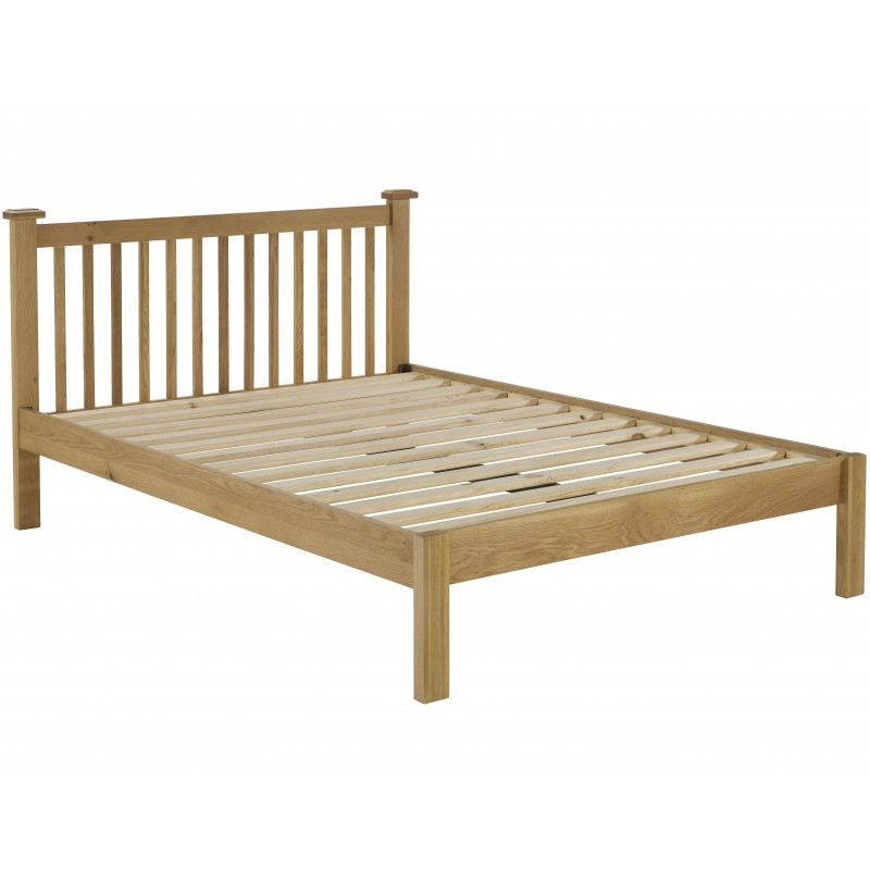 Coleby Solid Oak Bed frame, angle view